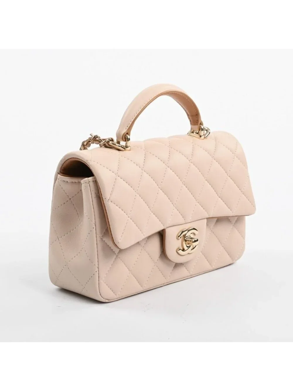 Chanel Handbag Top Handle Mini Flap Bag